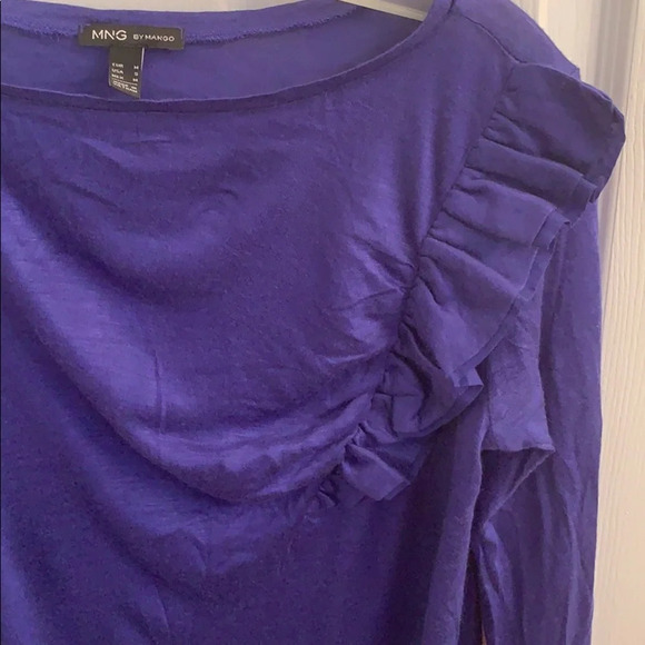 MNG L/S Ruffle Top size Small - Picture 3 of 5